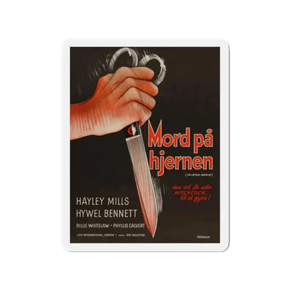 TWISTED NERVE (DANISH) 1968 Movie Poster - Refrigerator Magnet 2 Inch Die-Cut - The Sticker Space