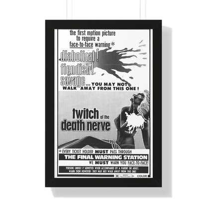 TWITCH OF THE DEATH NERVE (BAY OF BLOOD) 1971 - Framed Movie Poster 16″ x 24″ Black - The Sticker Space