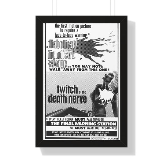 TWITCH OF THE DEATH NERVE (BAY OF BLOOD) 1971 - Framed Movie Poster-16″ x 24″-The Sticker Space