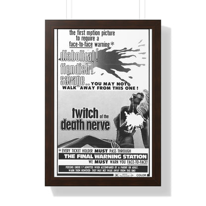 TWITCH OF THE DEATH NERVE (BAY OF BLOOD) 1971 - Framed Movie Poster-16″ x 24″-The Sticker Space