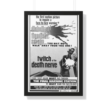 TWITCH OF THE DEATH NERVE (BAY OF BLOOD) 1971 - Framed Movie Poster-20" x 30"-The Sticker Space