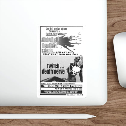 TWITCH OF THE DEATH NERVE (BAY OF BLOOD) 1971 Movie Poster STICKER Vinyl Die-Cut Decal-The Sticker Space