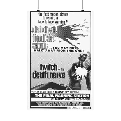 TWITCH OF THE DEATH NERVE (BAY OF BLOOD) 1971 - Paper Movie Poster 20″ x 30″ Matte - The Sticker Space