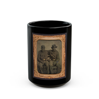 Two Brothers In Arms (U.S. Civil War) Black Coffee Mug-15oz-The Sticker Space