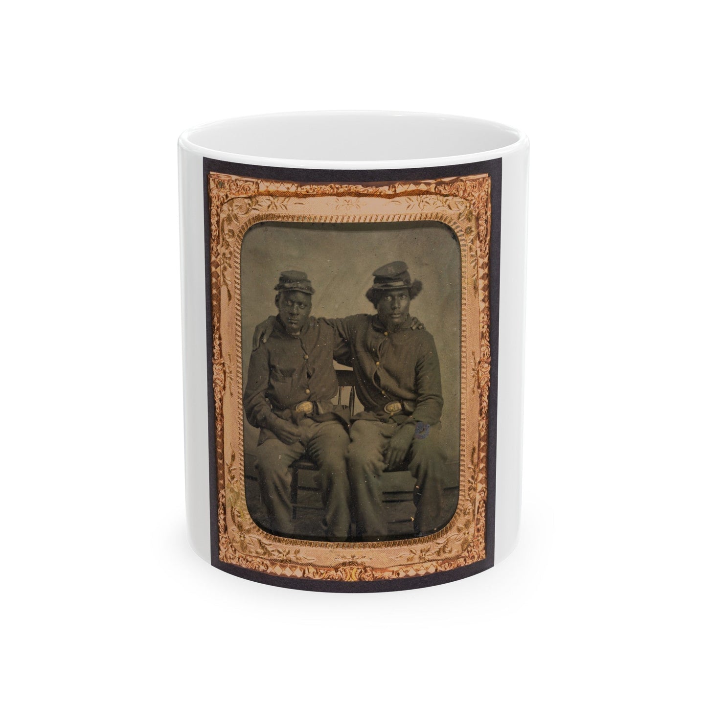 Two Brothers In Arms (U.S. Civil War) White Coffee Mug-11oz-The Sticker Space