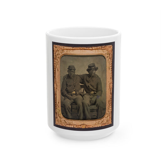 Two Brothers In Arms (U.S. Civil War) White Coffee Mug-15oz-The Sticker Space