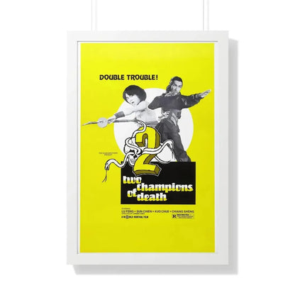 TWO CHAMPIONS OF DEATH 1980 - Framed Movie Poster 20" x 30" White - The Sticker Space