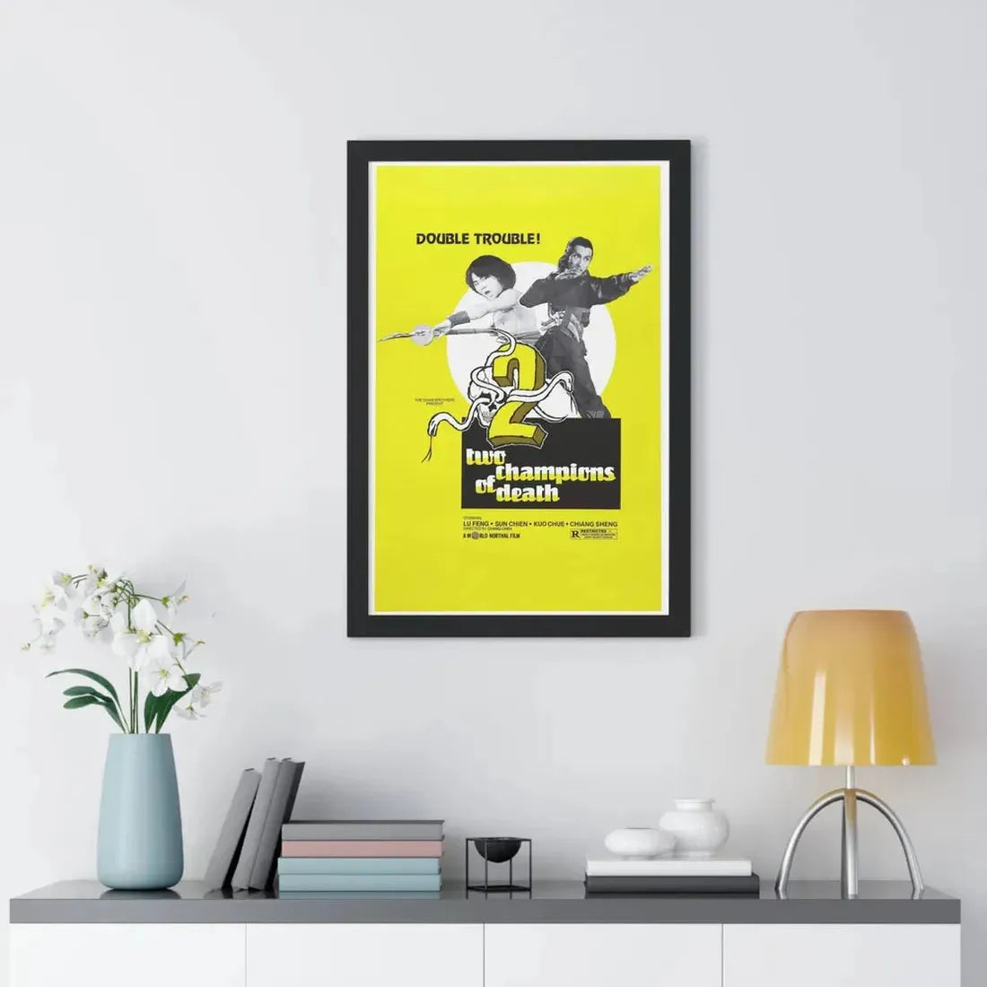 TWO CHAMPIONS OF DEATH 1980 - Framed Movie Poster - The Sticker Space
