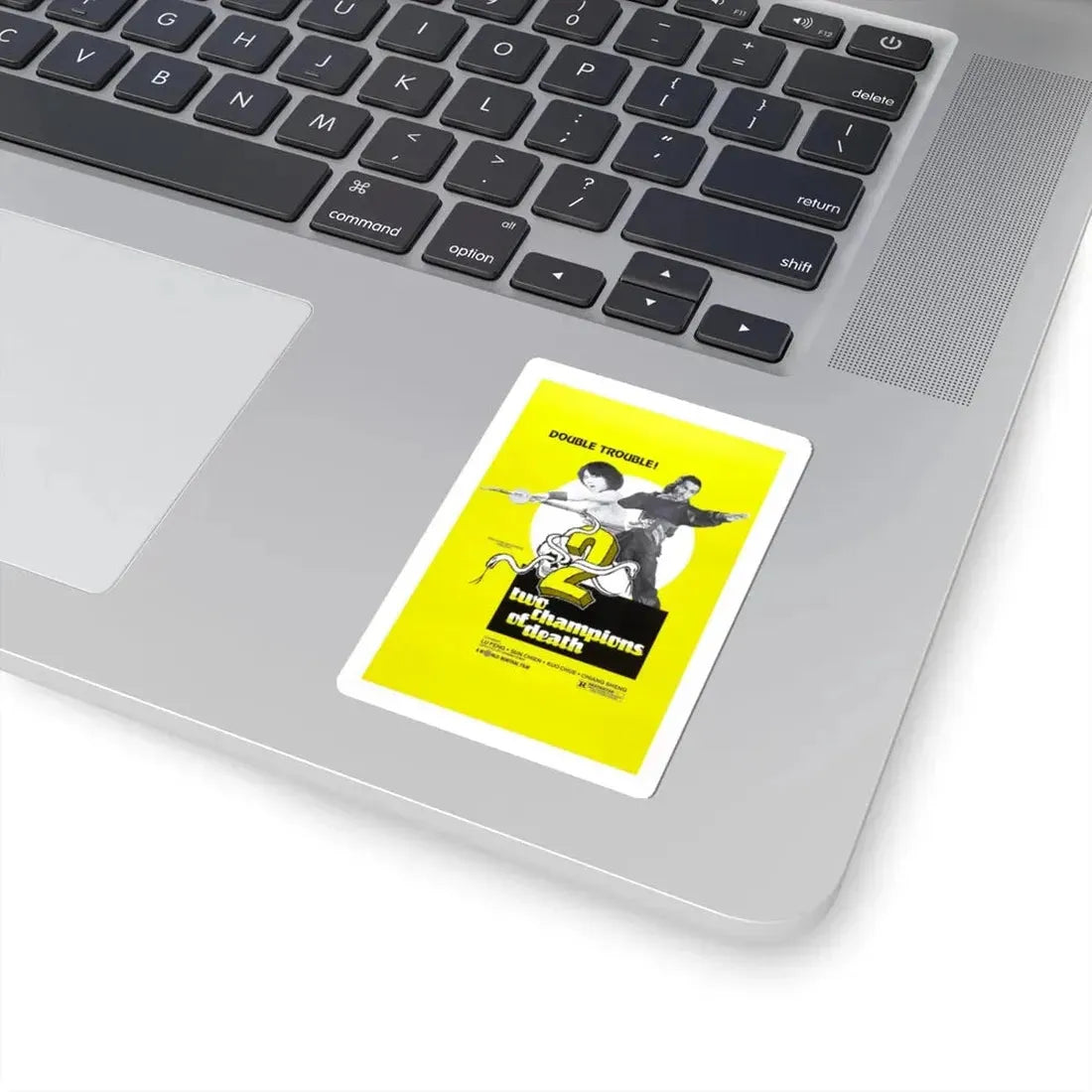 TWO CHAMPIONS OF DEATH 1980 Movie Poster - STICKER Vinyl Kiss-Cut Decal - The Sticker Space