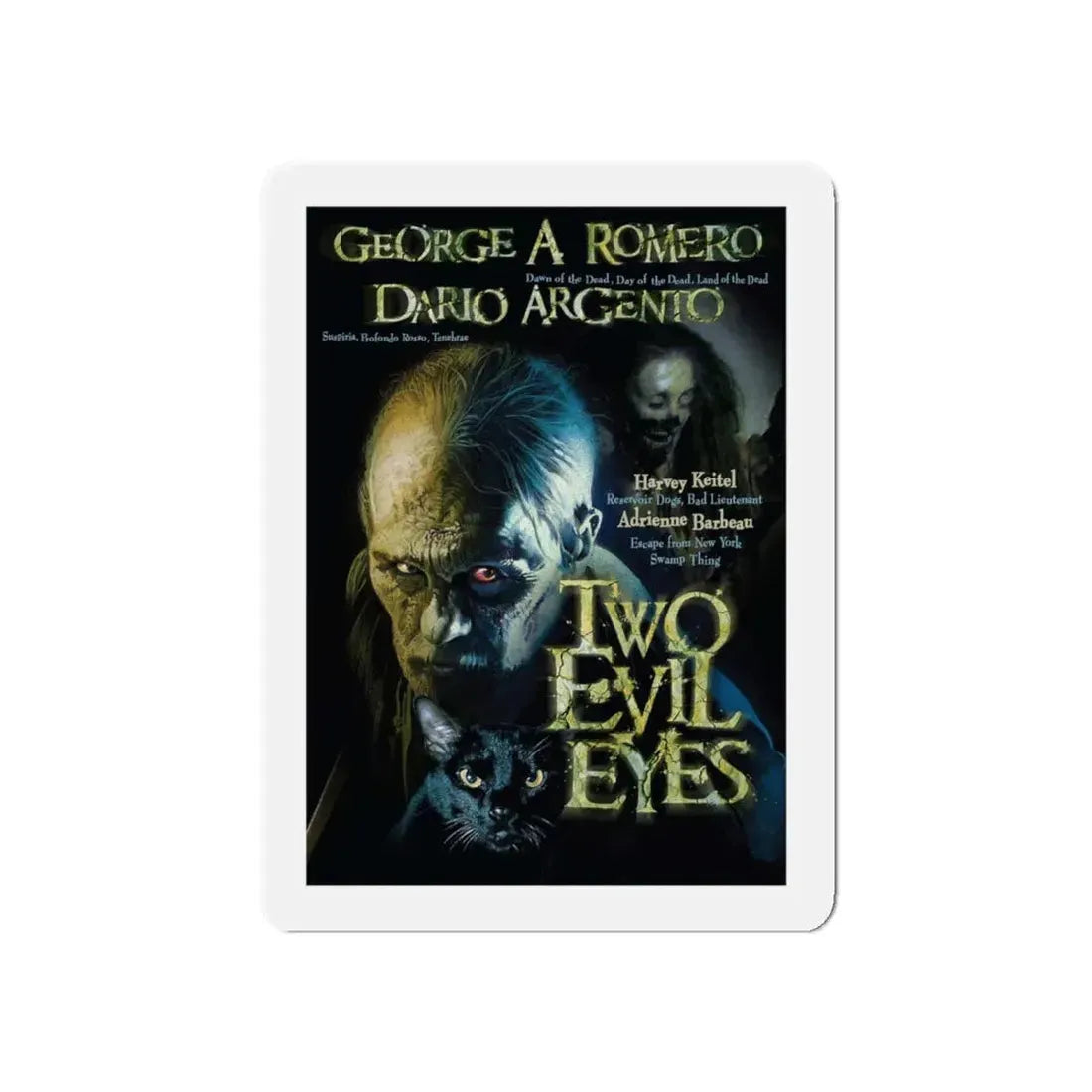 TWO EVIL EYES 1990 Movie Poster - Refrigerator Magnet 5 Inch - The Sticker Space