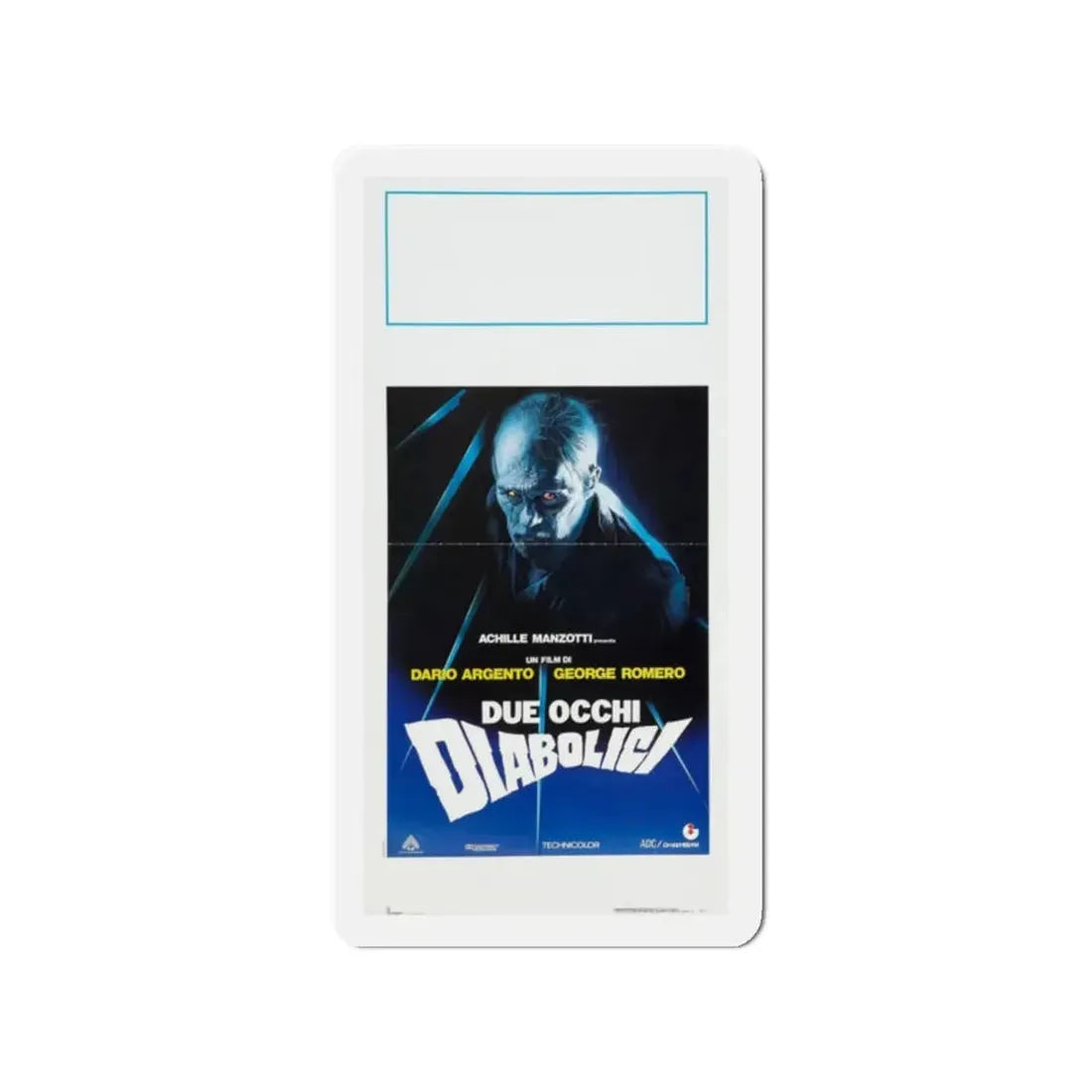 TWO EVIL EYES (ITALIAN) 1990 Movie Poster - Refrigerator Magnet 2 Inch - The Sticker Space