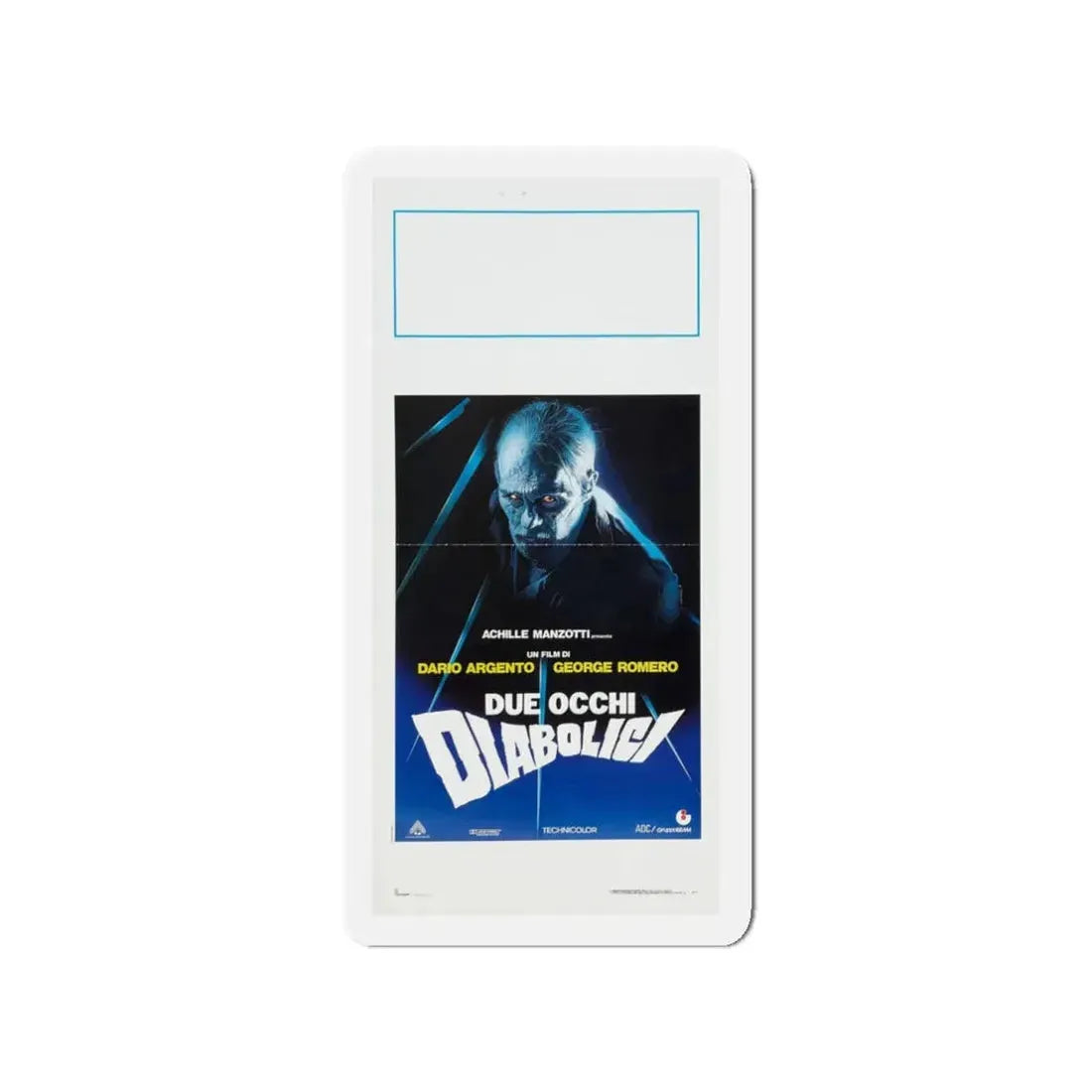 TWO EVIL EYES (ITALIAN) 1990 Movie Poster - Refrigerator Magnet 3 Inch - The Sticker Space