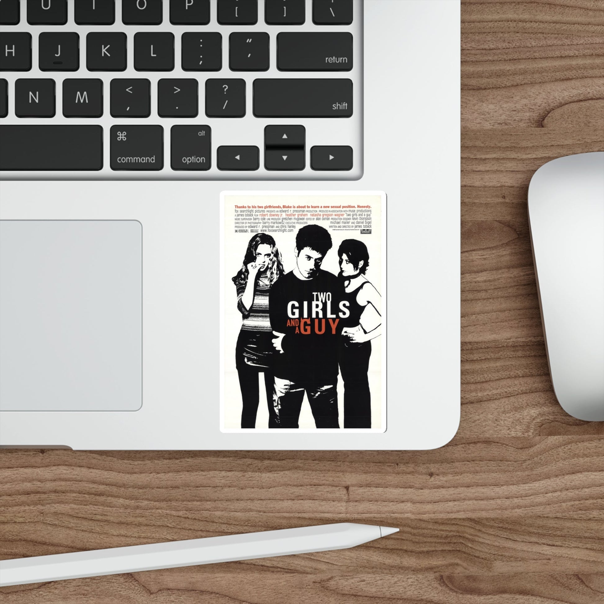 Two Girls and a Guy 1998 Movie Poster STICKER Vinyl Die-Cut Decal-The Sticker Space