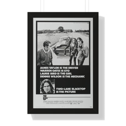 TWO-LANE BLACKTOP 1971 - Framed Movie Poster-16″ x 24″-The Sticker Space