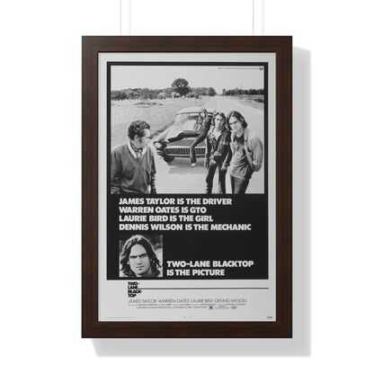 TWO-LANE BLACKTOP 1971 - Framed Movie Poster-16″ x 24″-The Sticker Space