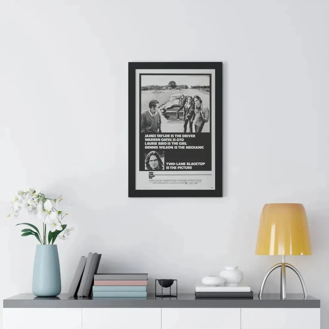 TWO-LANE BLACKTOP 1971 - Framed Movie Poster - The Sticker Space
