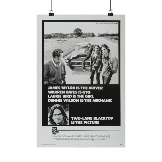 TWO-LANE BLACKTOP 1971 - Paper Movie Poster 12″ x 18″ Matte - The Sticker Space