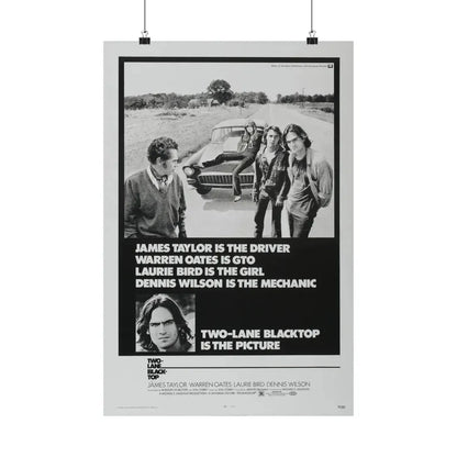 TWO-LANE BLACKTOP 1971 - Paper Movie Poster 16″ x 24″ Matte - The Sticker Space