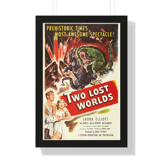 TWO LOST WORLDS 1951 - Framed Movie Poster-16″ x 24″-The Sticker Space