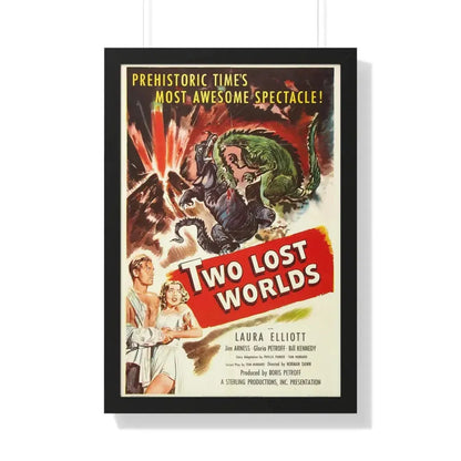 TWO LOST WORLDS 1951 - Framed Movie Poster 20" x 30" Black - The Sticker Space