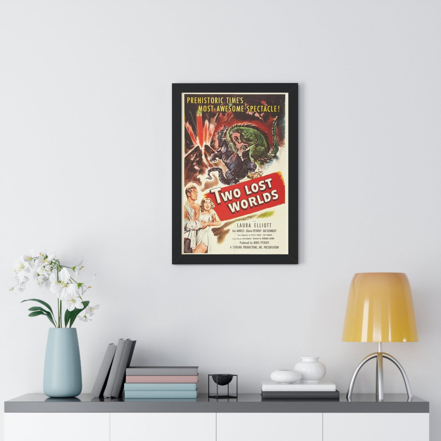 TWO LOST WORLDS 1951 - Framed Movie Poster-The Sticker Space