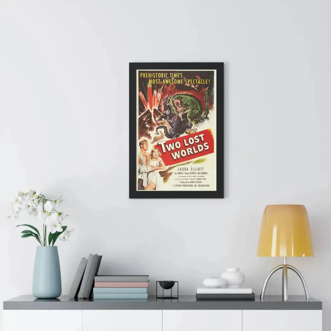 TWO LOST WORLDS 1951 - Framed Movie Poster - The Sticker Space
