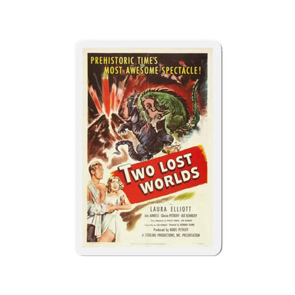TWO LOST WORLDS 1951 Movie Poster - Refrigerator Magnet 3 Inch Die-Cut - The Sticker Space