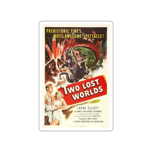 TWO LOST WORLDS 1951 Movie Poster STICKER Vinyl Die-Cut Decal 2 Inch - The Sticker Space