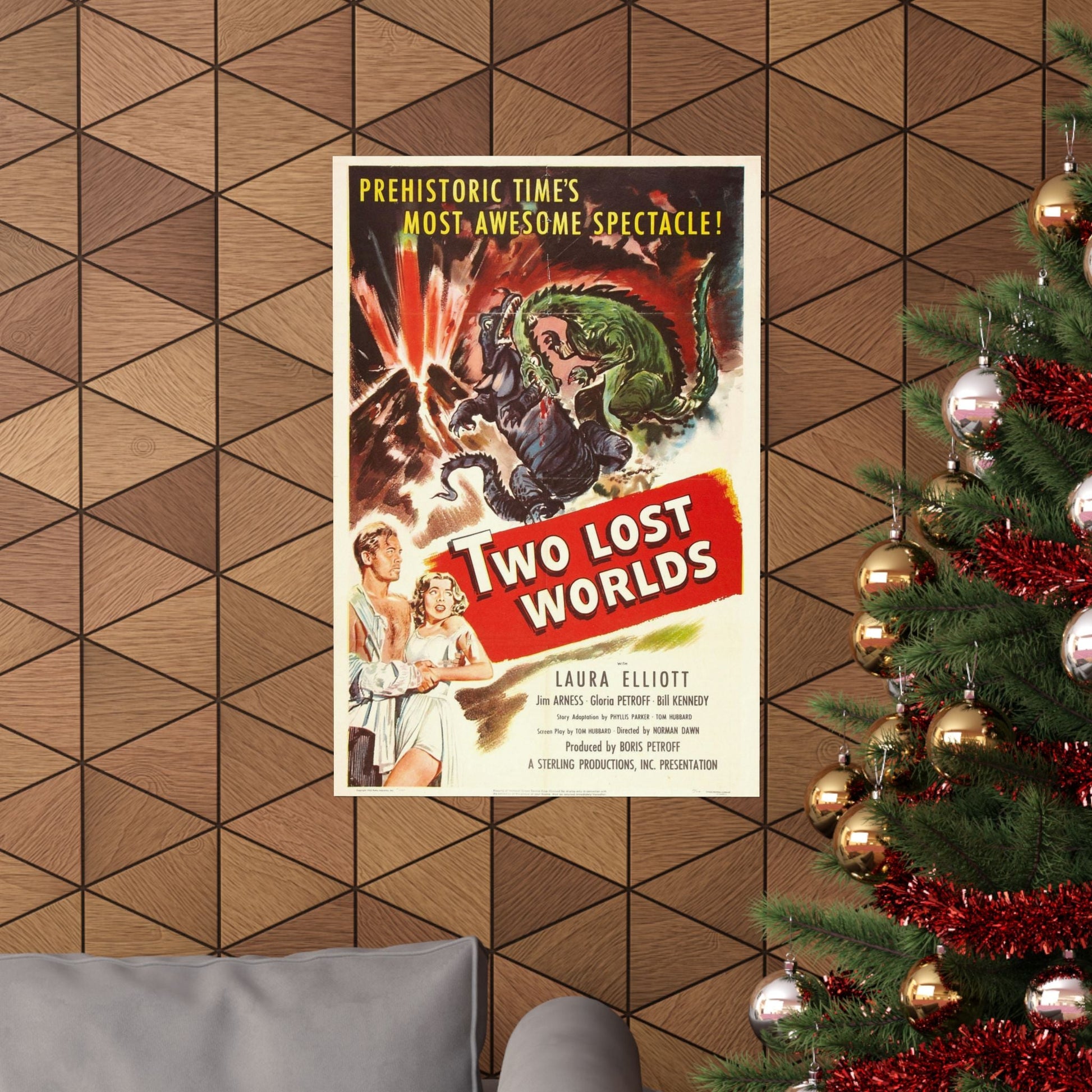 TWO LOST WORLDS 1951 - Paper Movie Poster-The Sticker Space