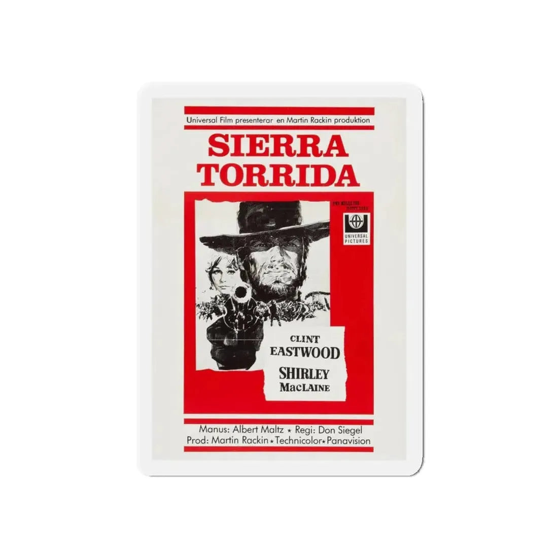TWO MULES FOR SISTER SARA 1970 Movie Poster - Refrigerator Magnet 5 Inch Die-Cut - The Sticker Space