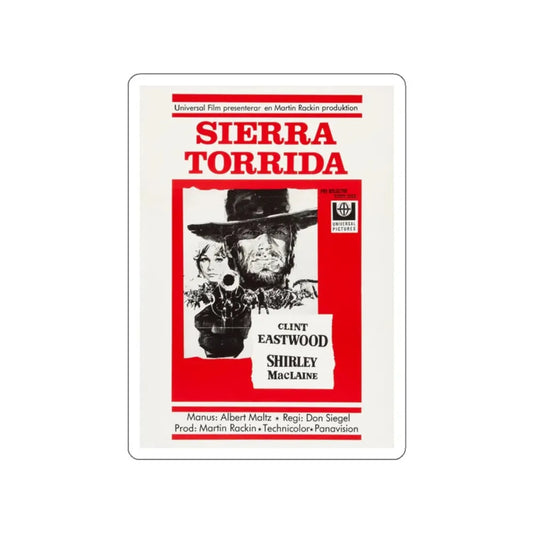 TWO MULES FOR SISTER SARA 1970 Movie Poster STICKER Vinyl Die-Cut Decal 2 Inch - The Sticker Space