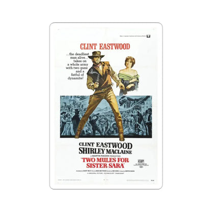 Two Mules for Sister Sara 1970 Movie Poster STICKER Vinyl Die-Cut Decal 2 Inch - The Sticker Space