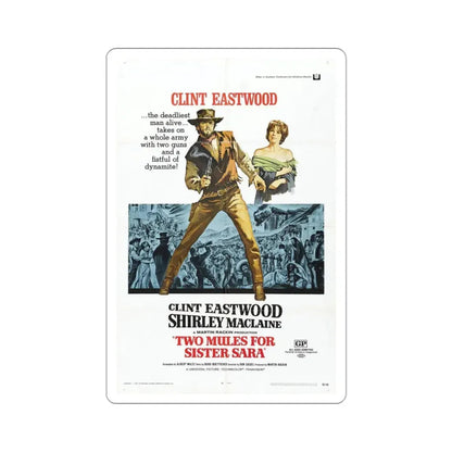 Two Mules for Sister Sara 1970 Movie Poster STICKER Vinyl Die-Cut Decal 3 Inch - The Sticker Space