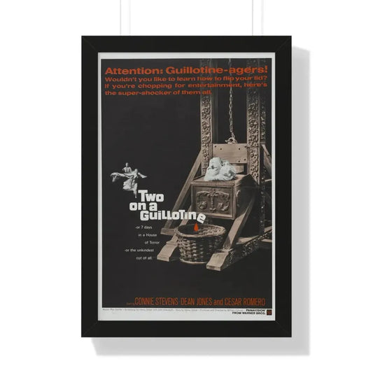 TWO ON A GUILLOTINE 1965 - Framed Movie Poster 16″ x 24″ Black - The Sticker Space