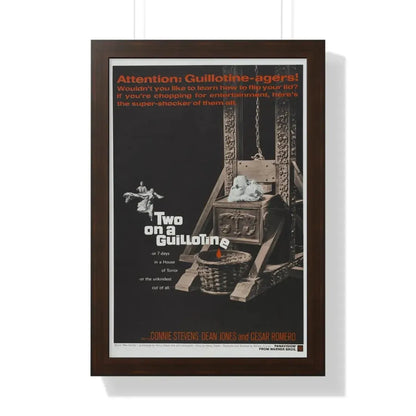 TWO ON A GUILLOTINE 1965 - Framed Movie Poster 16″ x 24″ Walnut - The Sticker Space