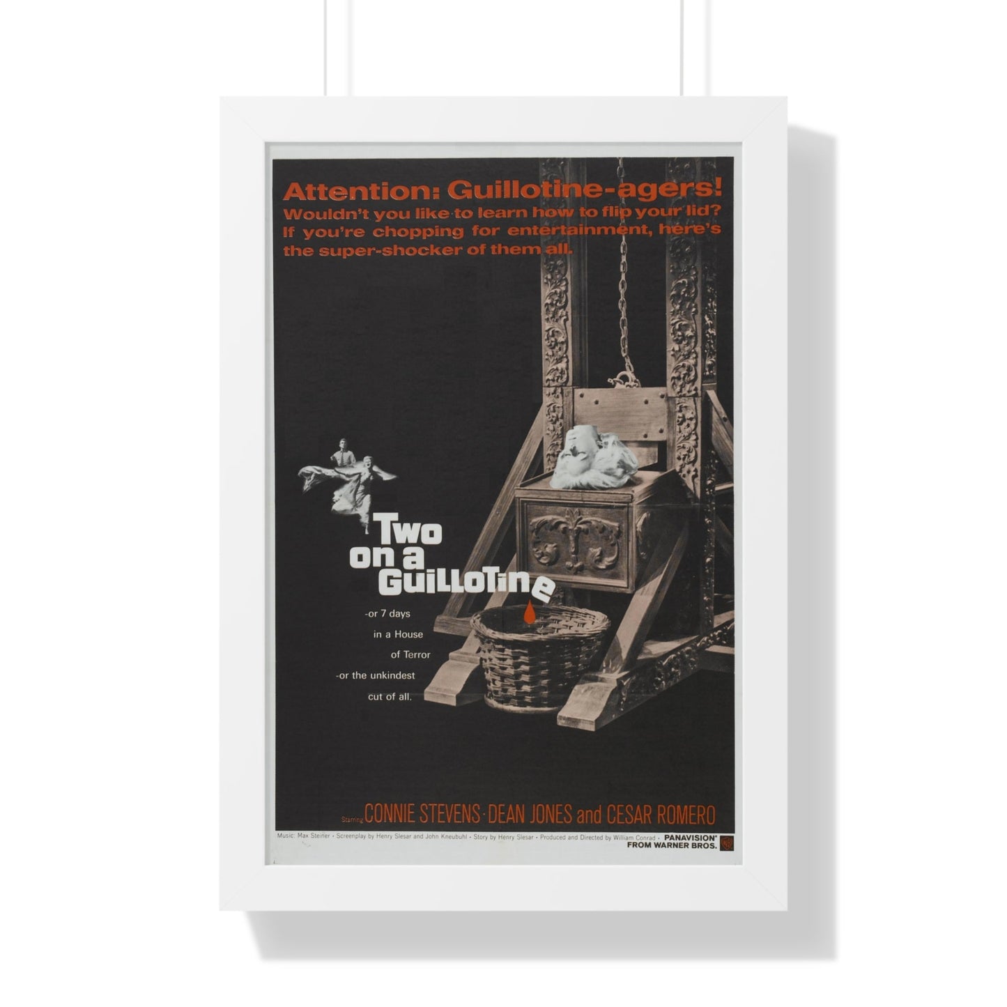 TWO ON A GUILLOTINE 1965 - Framed Movie Poster-16″ x 24″-The Sticker Space