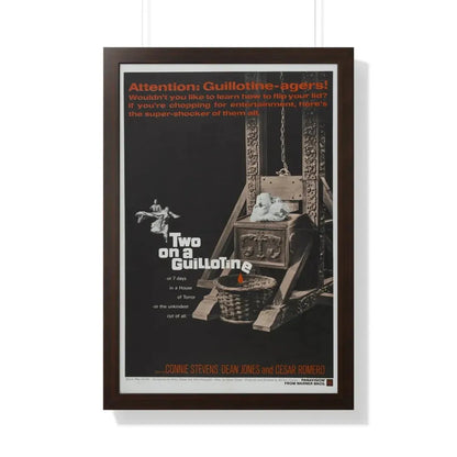 TWO ON A GUILLOTINE 1965 - Framed Movie Poster 20" x 30" Walnut - The Sticker Space