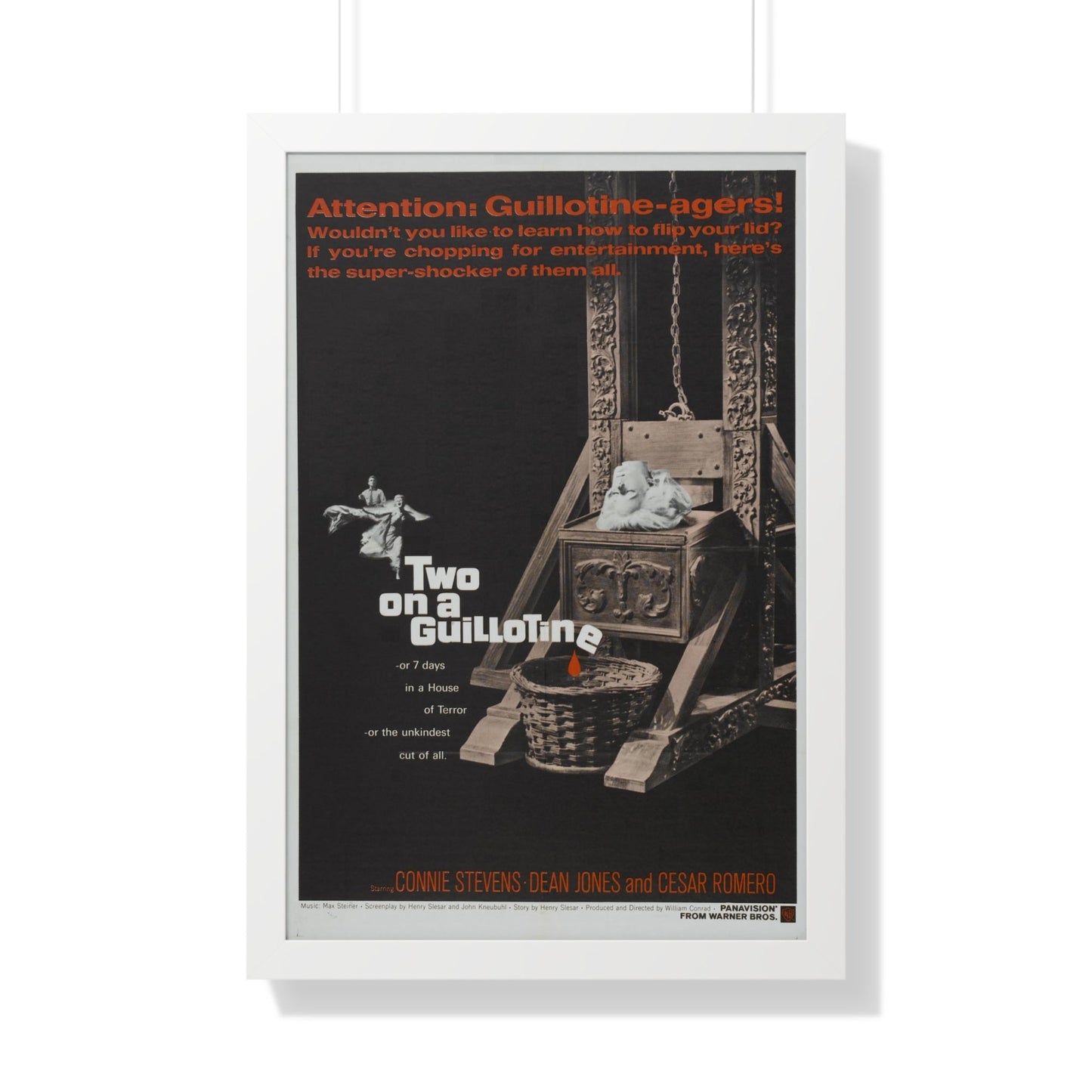 TWO ON A GUILLOTINE 1965 - Framed Movie Poster-20" x 30"-The Sticker Space