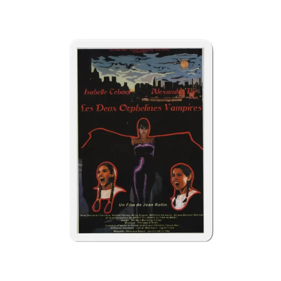 TWO ORPHAN VAMPIRES 1997 Movie Poster - Refrigerator Magnet 4 Inch Die-Cut - The Sticker Space