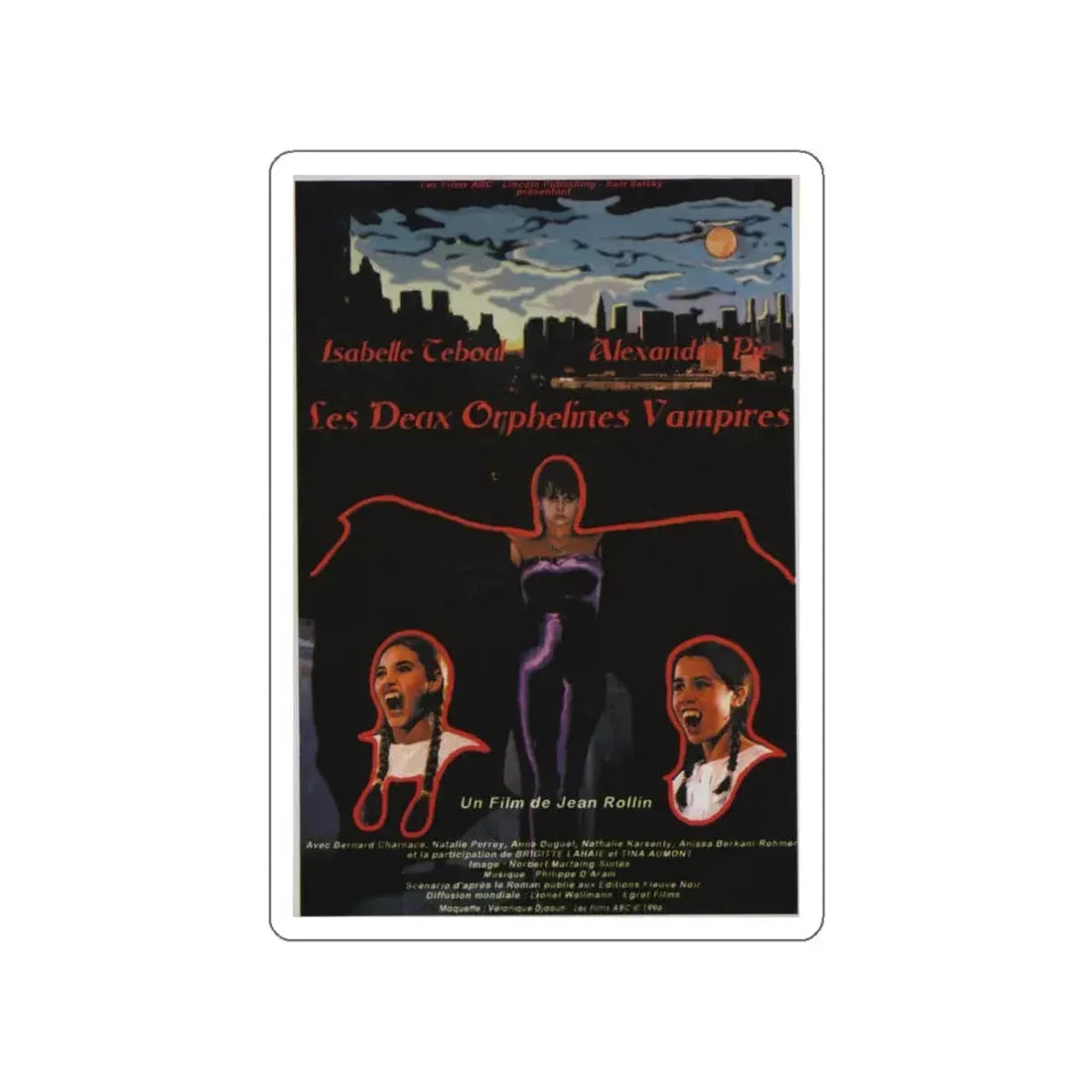 TWO ORPHAN VAMPIRES 1997 Movie Poster STICKER Vinyl Die-Cut Decal 5 Inch - The Sticker Space