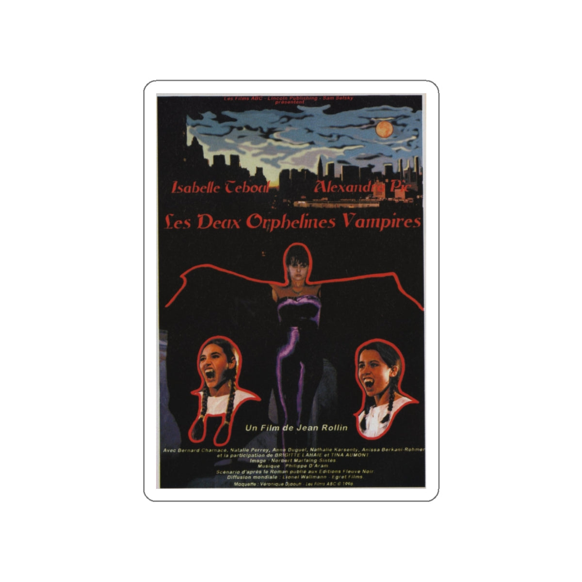 TWO ORPHAN VAMPIRES 1997 Movie Poster STICKER Vinyl Die-Cut Decal-White-The Sticker Space