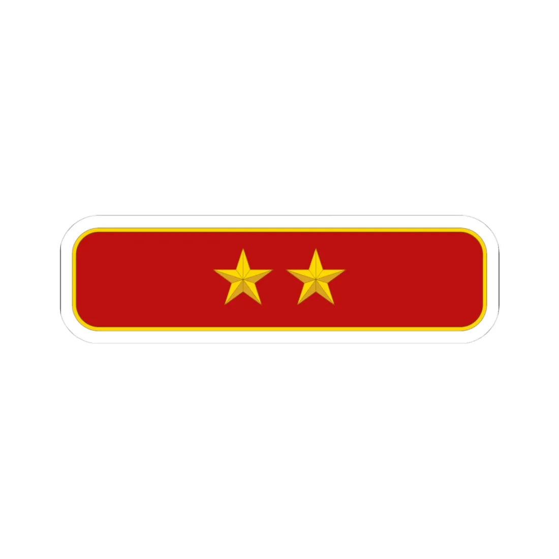Two star rank Tatmadaw (Myanmar) (Military Rank) STICKER Vinyl Kiss-Cut Decal 3 Inch White - The Sticker Space