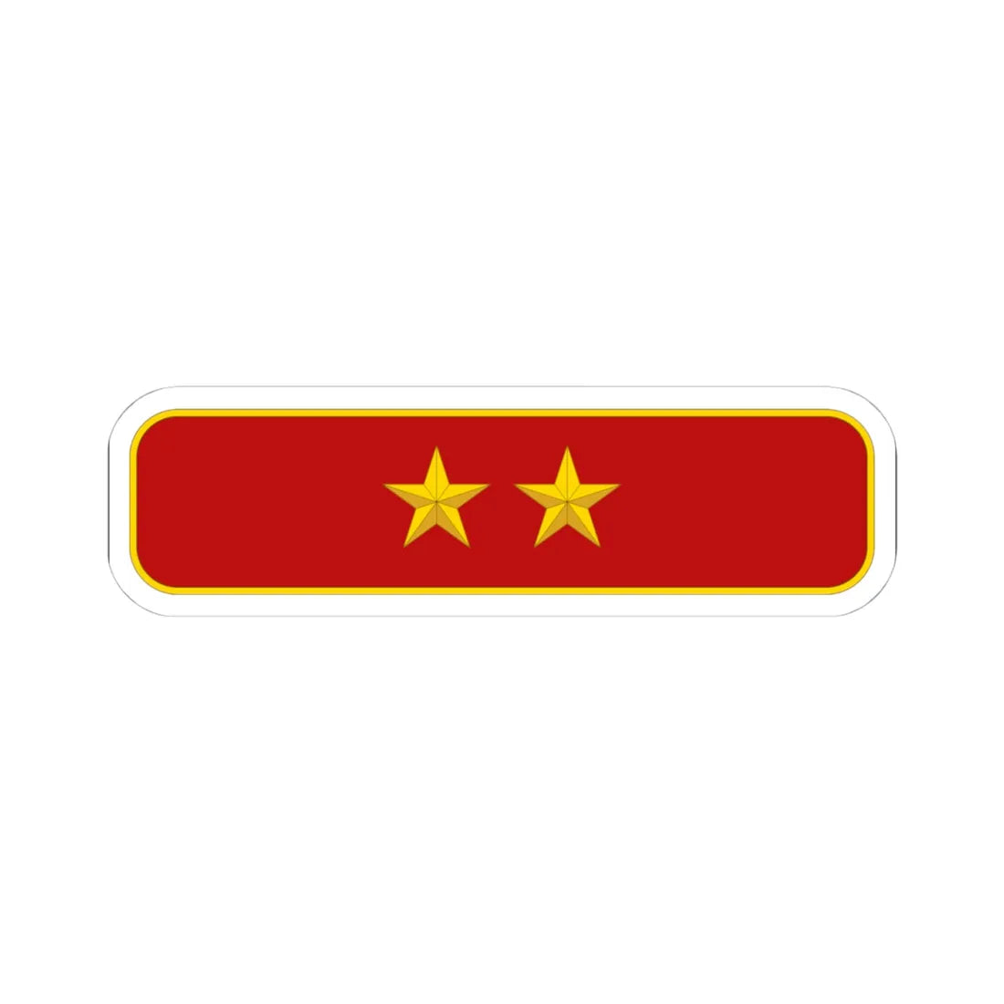 Two star rank Tatmadaw (Myanmar) (Military Rank) STICKER Vinyl Kiss-Cut Decal 4 Inch White - The Sticker Space