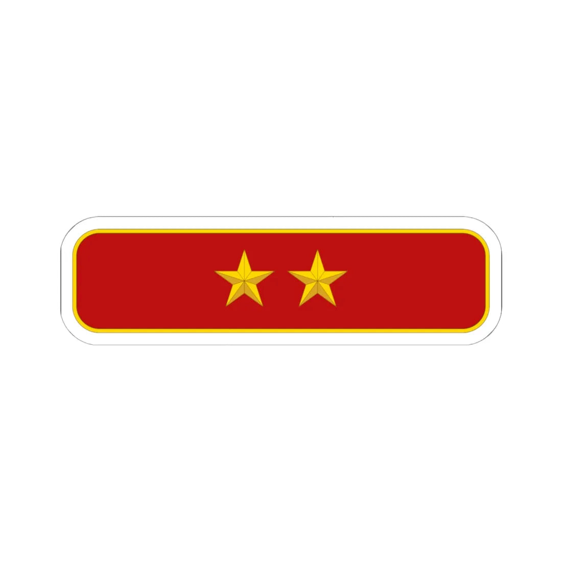 Two star rank Tatmadaw (Myanmar) (Military Rank) STICKER Vinyl Kiss-Cut Decal 6 Inch White - The Sticker Space