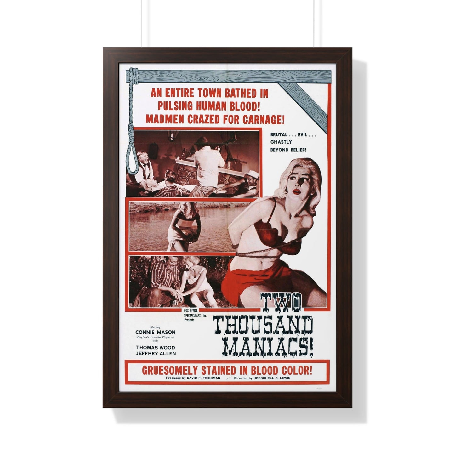 TWO THOUSAND MANIACS! 1964 - Framed Movie Poster-20" x 30"-The Sticker Space