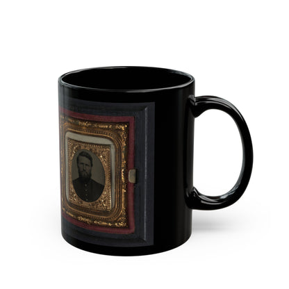 Two Unidentified Soldiers In Union Uniforms 001 (U.S. Civil War) Black Coffee Mug-The Sticker Space