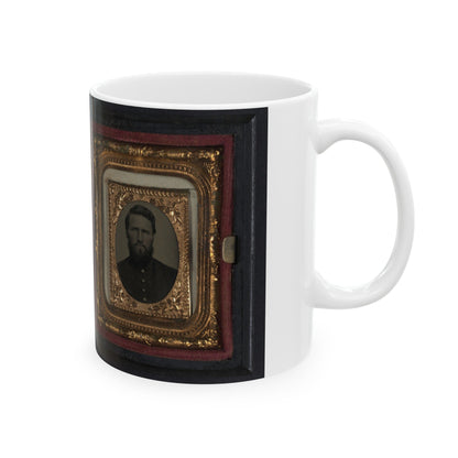 Two Unidentified Soldiers In Union Uniforms 001 (U.S. Civil War) White Coffee Mug-The Sticker Space