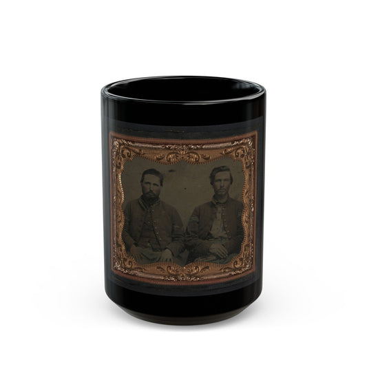 Two Unidentified Soldiers In Union Uniforms (U.S. Civil War) Black Coffee Mug-15oz-The Sticker Space