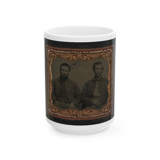 Two Unidentified Soldiers In Union Uniforms (U.S. Civil War) White Coffee Mug-15oz-The Sticker Space