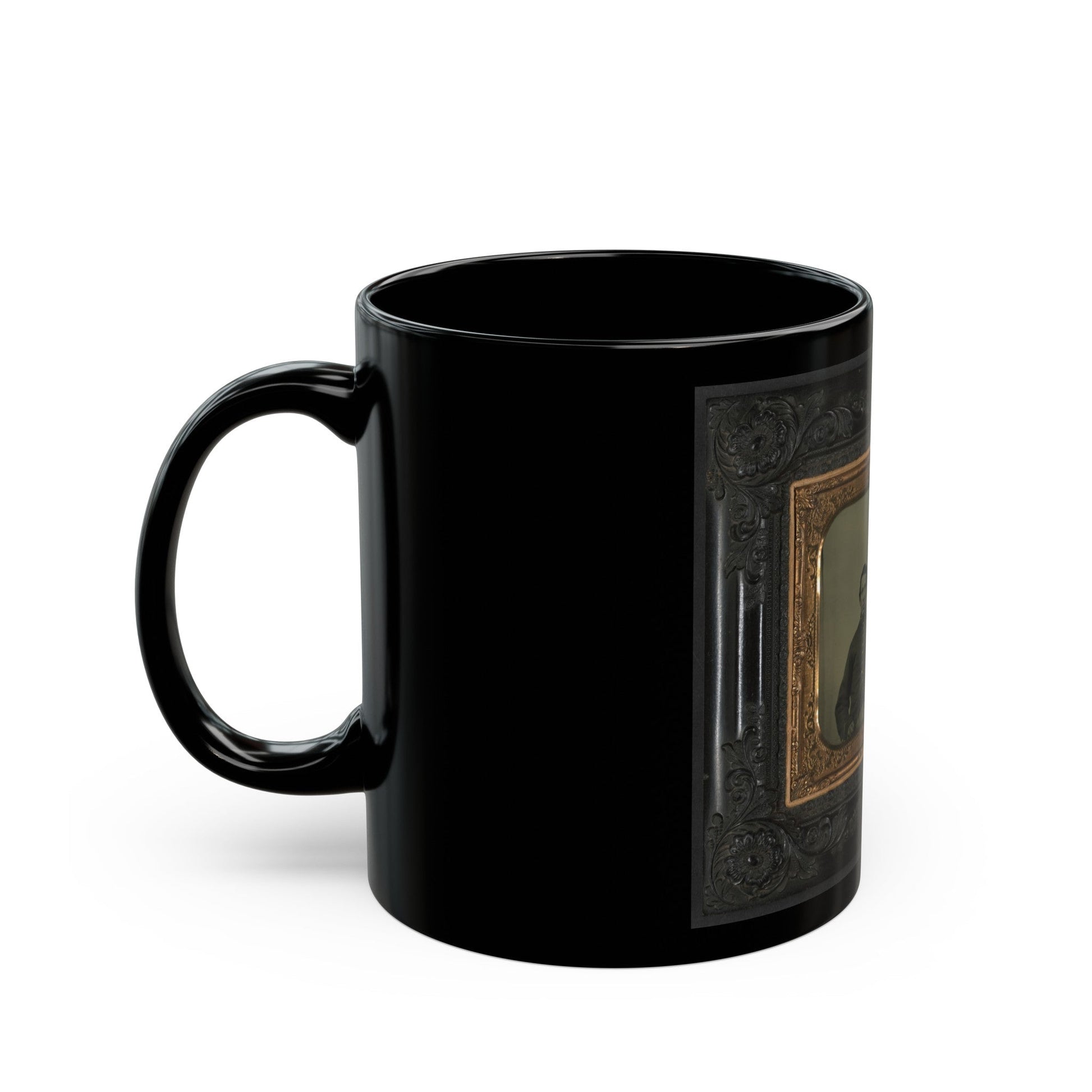 Two Unidentified Soldiers In Union Uniforms(3) (U.S. Civil War) Black Coffee Mug-The Sticker Space